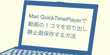 Mac　QuickTimePlayerで動画の１コマを切り出し静止画保存する方法